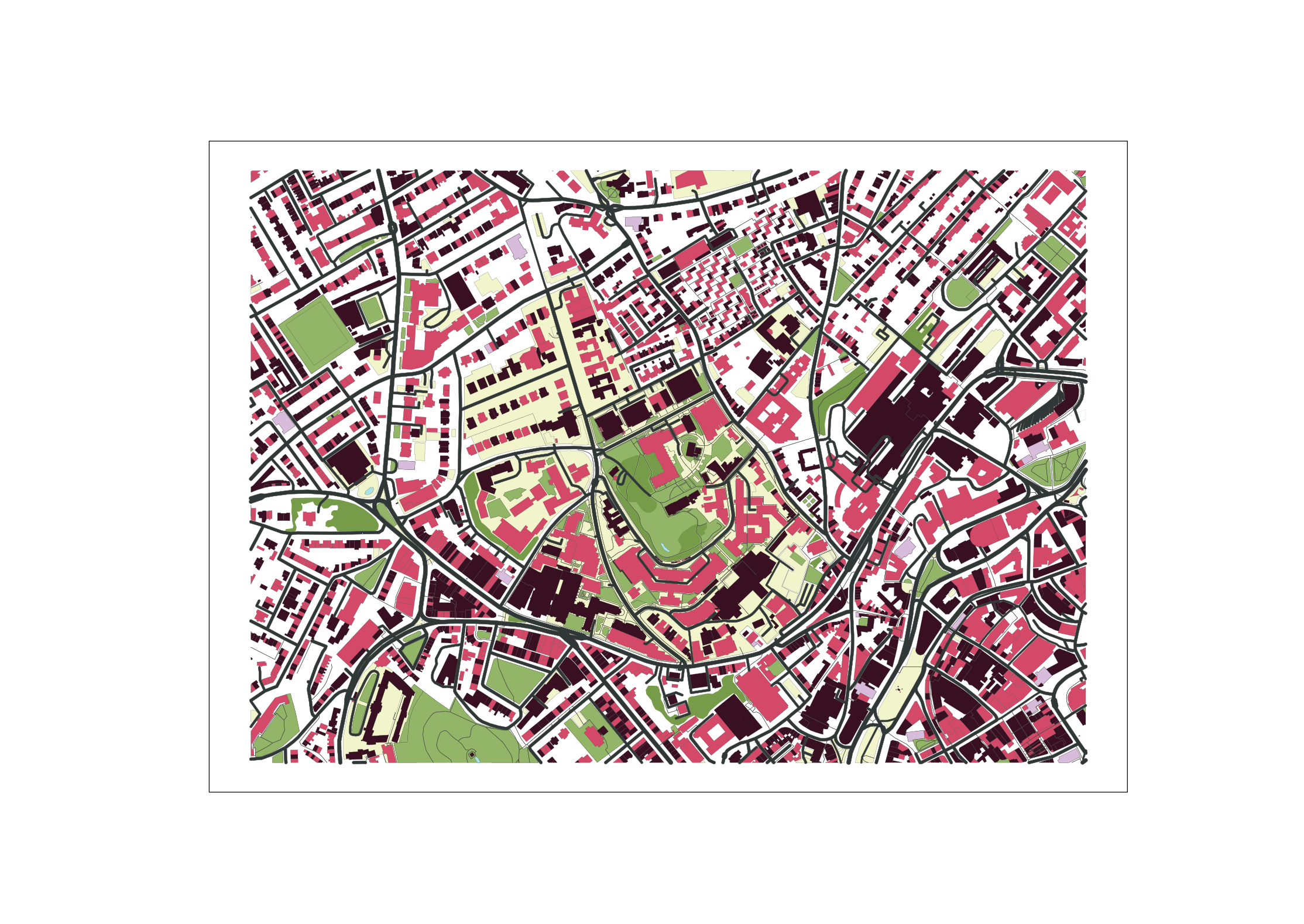 A busy map of Bristol showing the city centre and the surrounding area